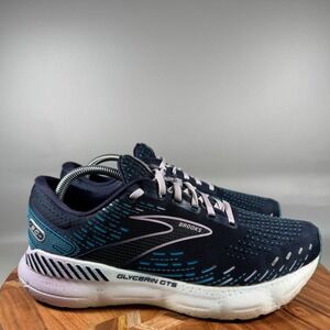 Brooks Glycerin GTS 20 Womens 10.5 Wide Navy Blue Running Shoes